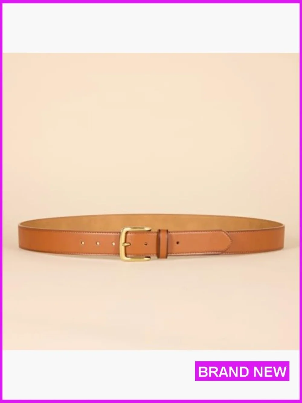 Raw Edge Jeans Belt Classic Casual Everyday Accessory Sturdy Buckle 1.6 Inch